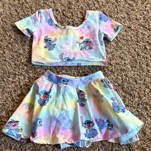 Stitch Print Skirt Set